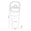Termo Pulse de acero inoxidable 40 oz con tapa de rosca, popote integrado y asa superior, listo para personalizar — vista 12
